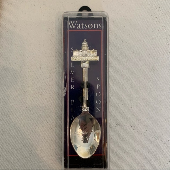 Washington DC Capital Collector Souvenir Spoon Watsons Silver Plated W Box 4.25" - Picture 6 of 10